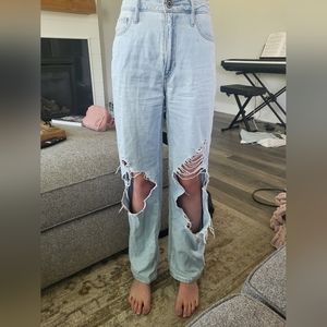 Women's Hollister Ripped Dad Jeans